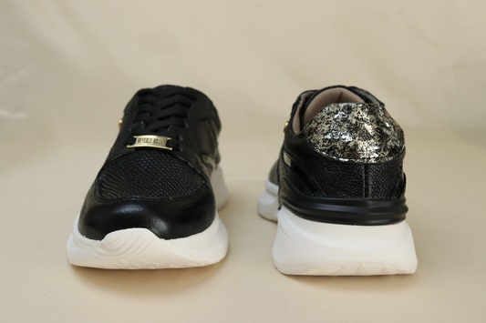 Tenis Zany Negro en Cuero