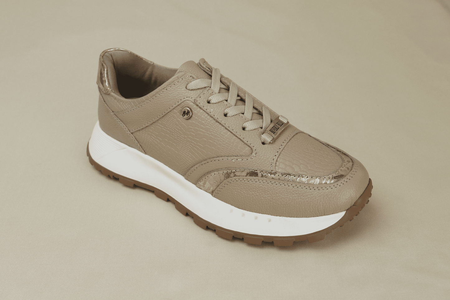 Tenis Hany Taupe en Cuero