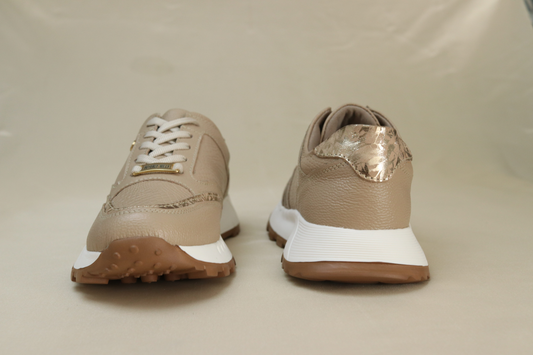 Tenis Hany Taupe en Cuero