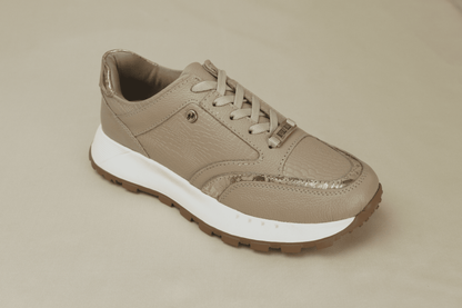 Tenis Hany Taupe en Cuero