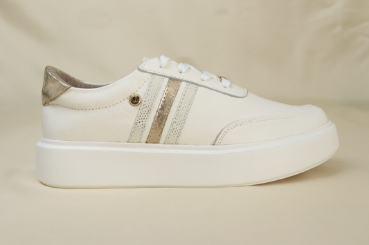 Tenis Varey Blanco en Cuero