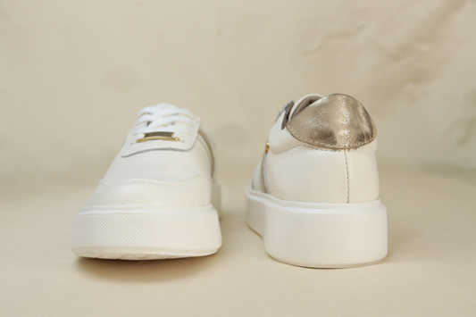 Tenis Varey Blanco en Cuero