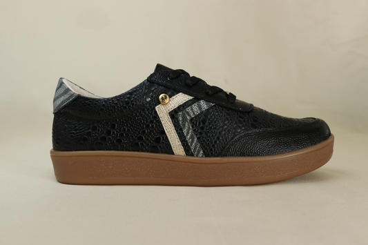 Tenis Jaky Negro en Cuero
