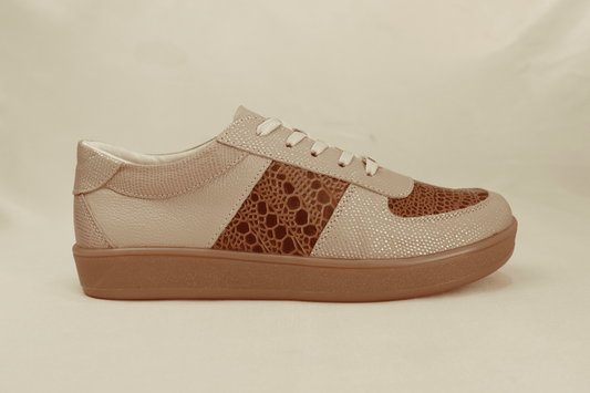 Tenis Tammy Nude x Miel en Cuero