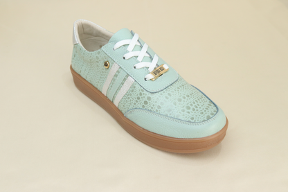 Tenis Kamy Verde Menta en Cuero